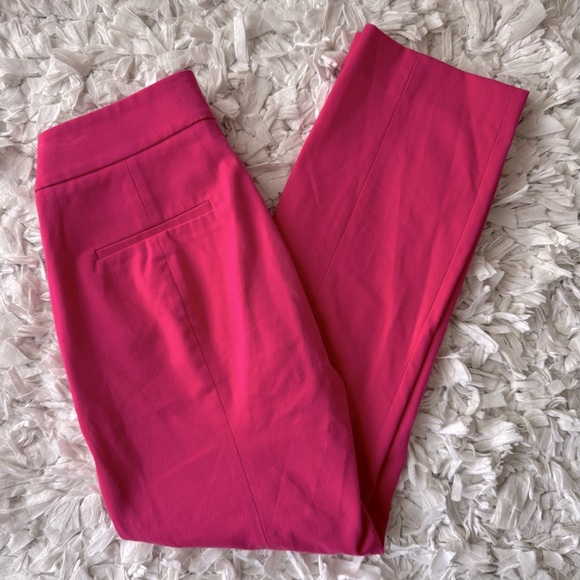 J. Crew Hot Pink Slim Fit Pants Size 0 /24 - Picture 3 of 7